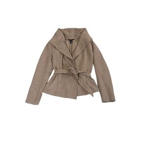 Women's Tan Wrap Jacket
